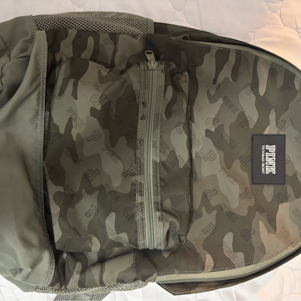 PINK Victoria's Secret Camo Green Backpack